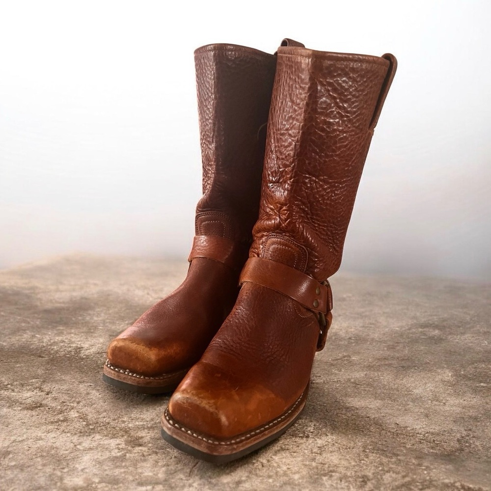 Leather Harness Boots